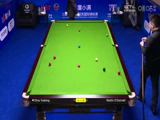 斯诺克天津国锦赛第一轮第二轮 周跃龙6-0马丁·奥唐奈 20231105