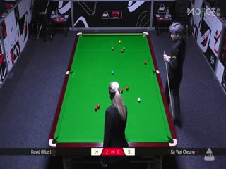 2025斯诺克武汉公开赛资格赛 大卫·吉尔伯特5-1张家玮 20250624