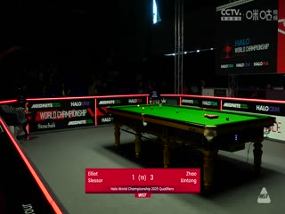 24-25赛季斯诺克世锦赛资格赛Day9 埃利奥特·斯莱塞3-6赵心童（第一阶段） 20250416
