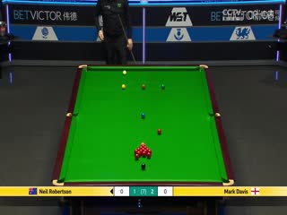 斯诺克威尔士公开赛64进32 尼尔·罗伯逊4-2马克·戴维斯 20250211