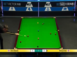 斯诺克威尔士公开赛64进32 克里斯·沃克林4-3迈克尔·霍尔特  20250211